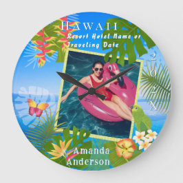 Tropisches Paradies Gedächtnismeer-Foto Große Wanduhr