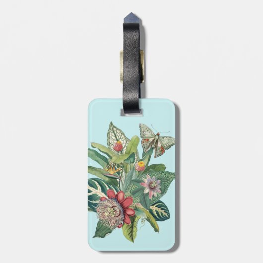 Tropisches Paradies Gepäckanhänger (Rückseite vertikal)