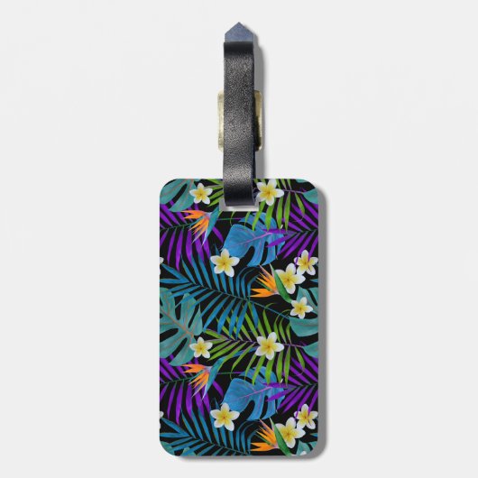Tropisches Paradies Gepäckanhänger (Rückseite vertikal)