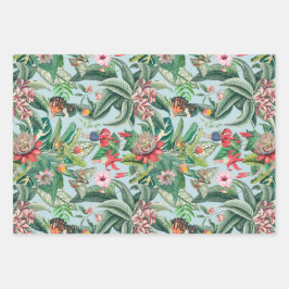 Tropisches Paradies Geschenkpapier Set