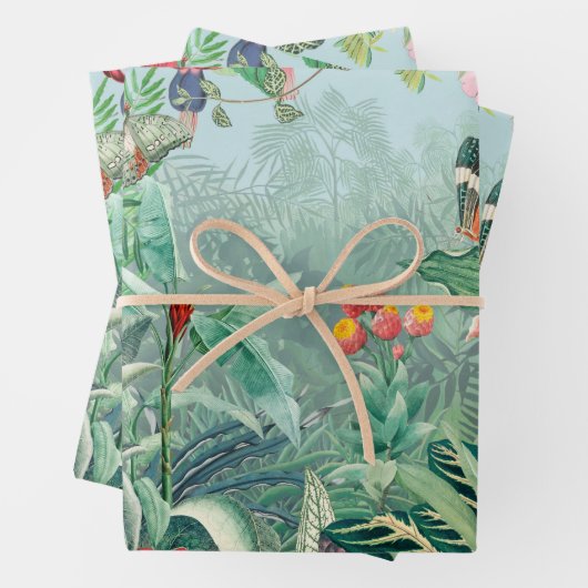 Tropisches Paradies Geschenkpapier Set (Beispiel)