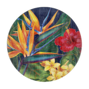 Tropisches Paradies Hawaiian Floral Cutting Board Schneidebrett