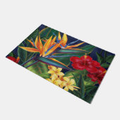 Tropisches Paradies Hawaiian Floral Fußmatte (Schrägansicht)