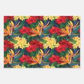 Tropisches Paradies Hawaiian Floral Kleines Trio Geschenkpapier Set (Vorderseite)