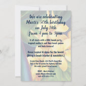 Tropisches Paradies Hawaiian Floral Luau Einladung (Rückseite)