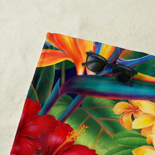 Tropisches Paradies Hawaiian Floral Strandtuch (Beispiel)