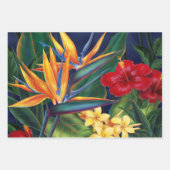 Tropisches Paradies Hawaiian Floral Trio Geschenkpapier Set (Vorderseite 3)