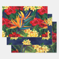 Tropisches Paradies Hawaiian Floral Trio