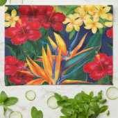 Tropisches Paradies Hawaiian Floral Vertikal Handtuch (Gefaltet)
