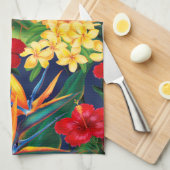 Tropisches Paradies Hawaiian Floral Vertikal Handtuch (Viertel Falte)