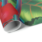 Tropisches Paradies Hawaiian Floral Wrapping Paper Geschenkpapier (Rolleneckpunkt)