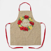 Tropisches Paradies Hawaiian Holiday Wreath Burlap Schürze (Vorderseite)