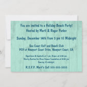 Tropisches Paradies Hawaiian Holiday Wreath Wood Einladung (Rückseite)