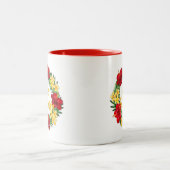 Tropisches Paradies Hawaiian Holiday Wreath Zweifarbige Tasse (Mittel)