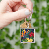 Tropisches Paradies Hawaiianische Blumenkeyrings Schlüsselanhänger (Hand)