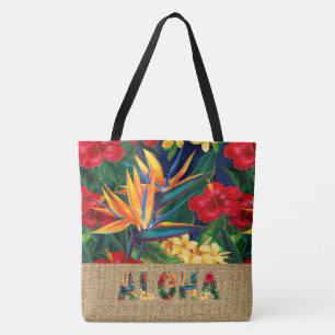 Tropisches Paradies Hawaiianische Imitat Appliqué Tasche