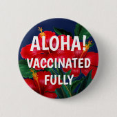 Tropisches Paradies Hawaiianischer Hibiskus geimpf Button (Vorderseite)