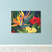 Tropisches Paradies Hawaiianisches 3-polige gezoge Leinwanddruck (Insitu (Holzboden))