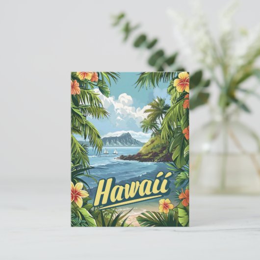 Tropisches Paradies: Hawaiis Küstenblut Postkarte (Stehend Vorderseite)