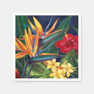 Tropisches Paradies-hawaiisches Blumen Serviette