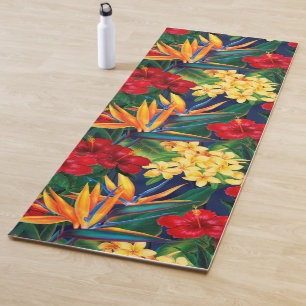 Tropisches Paradies-hawaiisches Blumen Yogamatte