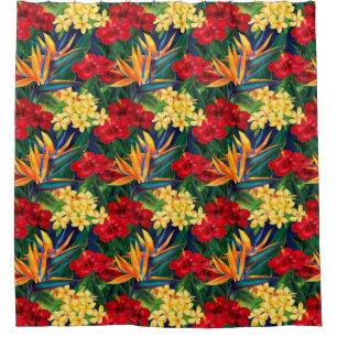 Tropisches Paradies-hawaiisches BlumenAloha Shirt Duschvorhang