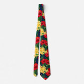 Tropisches Paradies Hibiskus Hawaiian zweiseitig Krawatte (Rückseite)