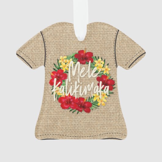 Tropisches Paradies Holiday Wreath Aloha Shirt Ornament (Rückseite)