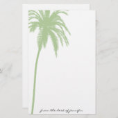 Tropisches Paradies im grünen Briefpapier (Vorne/Hinten)