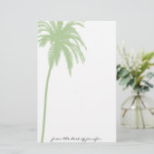 Tropisches Paradies im grünen Briefpapier (Stehend Vorderseite)