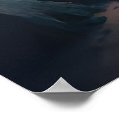 Tropisches Paradies in der Nacht, mit Palmen Poste Poster (Ecke)