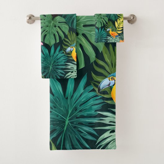 Tropisches Paradies-Jungle-Muster Badhandtuch Set (Insitu)