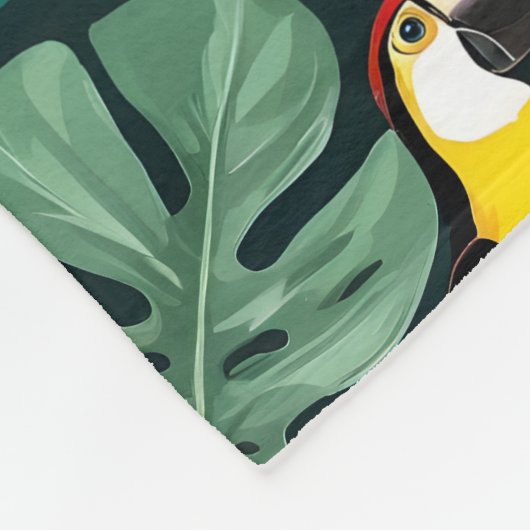 Tropisches Paradies-Jungle-Muster Fleecedecke (Ecke)