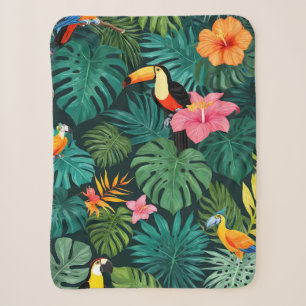 Tropisches Paradies-Jungle-Muster Sherpadecke