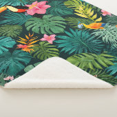 Tropisches Paradies-Jungle-Muster Sherpadecke (3/4)