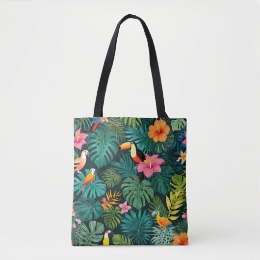 Tropisches Paradies-Jungle-Muster Tasche (Vorderseite)