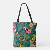 Tropisches Paradies-Jungle-Muster Tasche (Rückseite)
