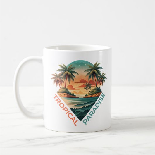Tropisches Paradies Kaffeetasse (Links)