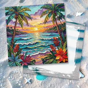 Tropisches Paradies   Küstenblanko Karte