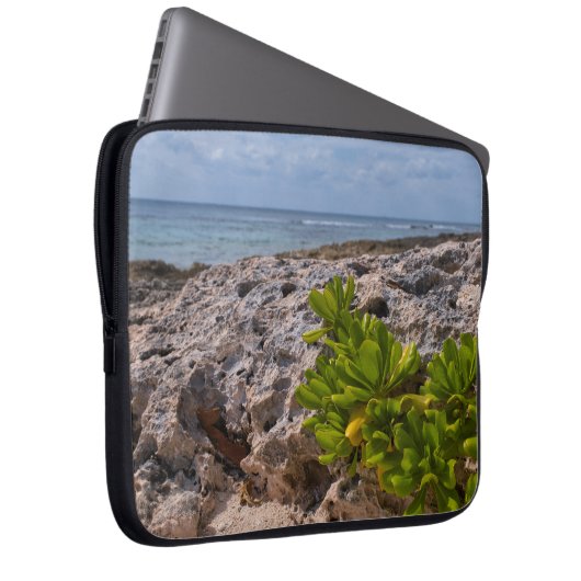 Tropisches Paradies Laptopschutzhülle (Vorne Rechts)