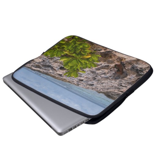 Tropisches Paradies Laptopschutzhülle (Vorne Knopf)