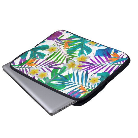 Tropisches Paradies Laptopschutzhülle (Vorne Knopf)