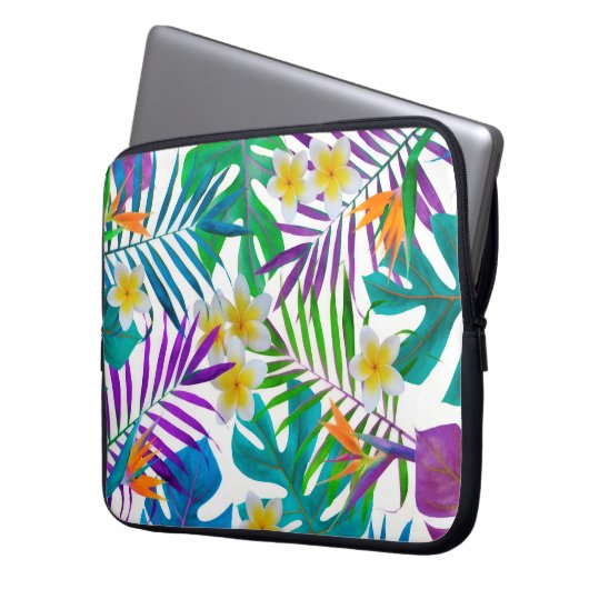 Tropisches Paradies Laptopschutzhülle (Vorderseite Links)
