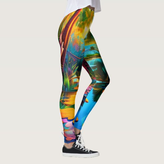 Tropisches Paradies Leggings (Rechts)