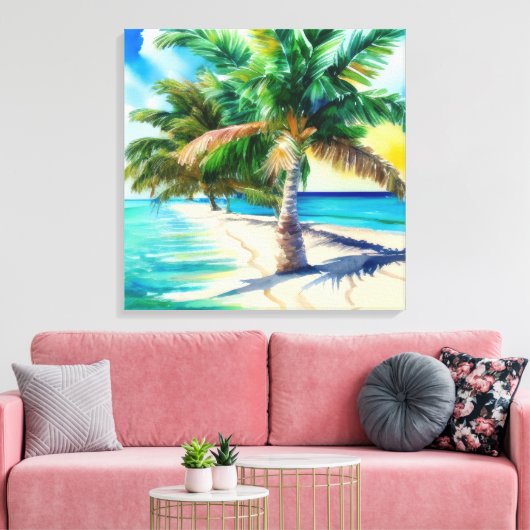 Tropisches Paradies Leinwanddruck (Insitu (Wohnzimmer))