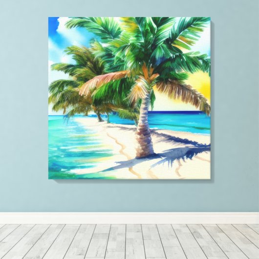 Tropisches Paradies Leinwanddruck (Insitu (Holzboden))