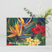 Tropisches Paradies Luau Einladung (Stehend Vorderseite)