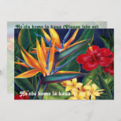 Tropisches Paradies Luau Einladung (Vorne/Hinten)