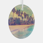 Tropisches Paradies: Meer, Hotel, Strand. Ornament Aus Glas (Vorderseite Rechts)