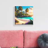 tropisches Paradies mit Blick auf den Ozean Leinwanddruck (Insitu (Wohnzimmer))